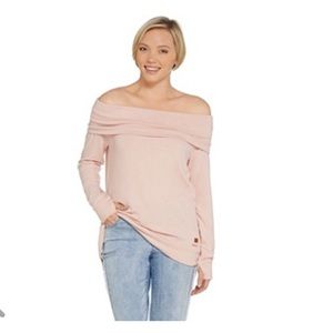 Peace Love World Comfy Knit Off the Shoulder Top